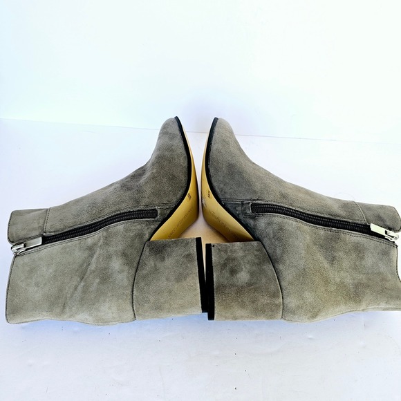 Womens Boots Steve Madden Gray Suede Boots The Row Suede  Saks Fifth Avenue Ellie Suede Gray Ankle Zip Up Bootie Womens sz 9.5 - Sh954.2‎